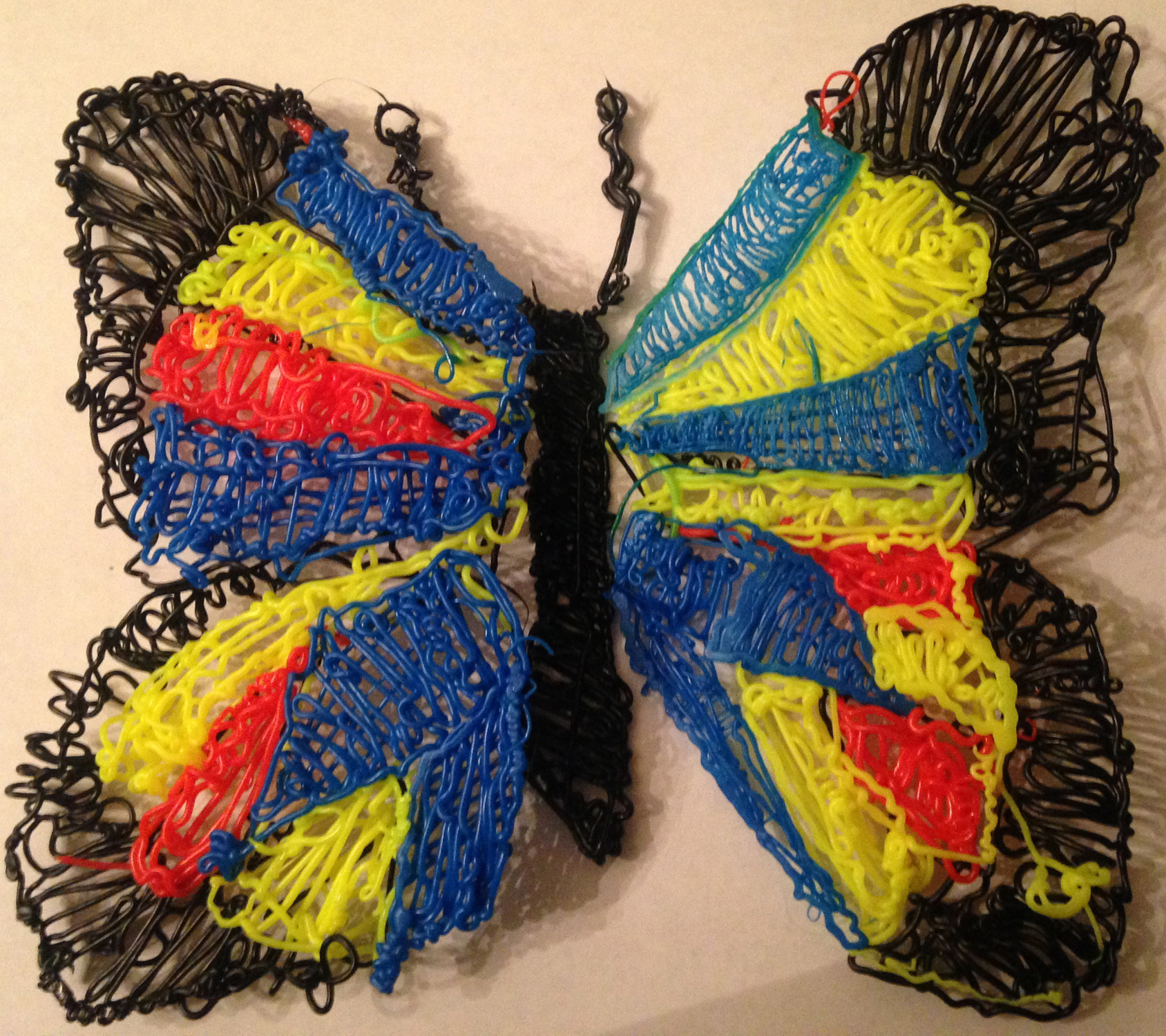 My 3-D pen printed butterfly