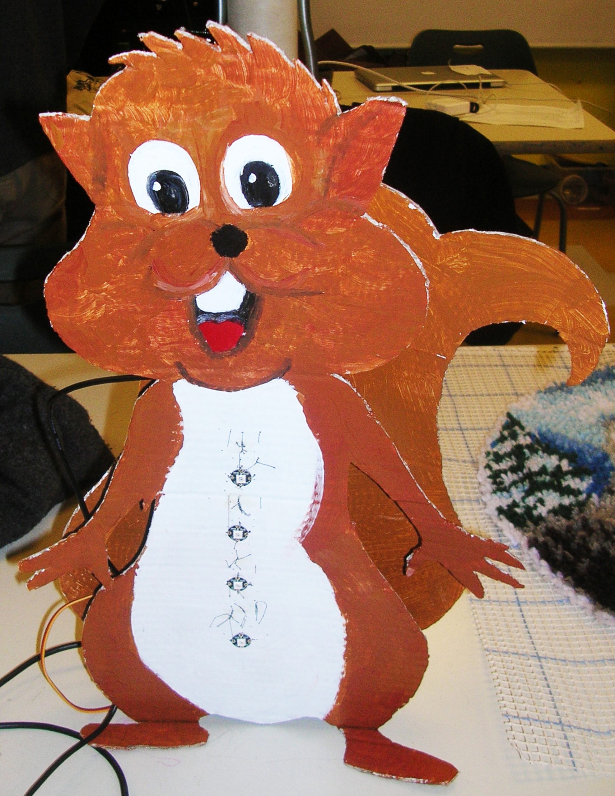 Linda Rogers' Sammy the Squirrel classroom noise monitor