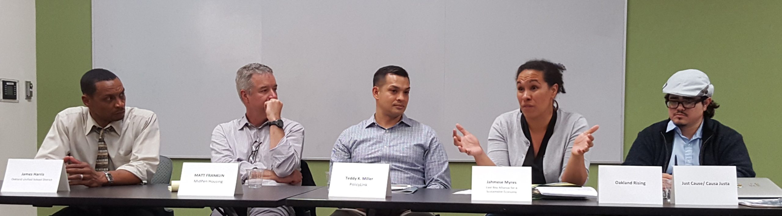 Panelists at Oakland Voices' forum, "Focus on Affordable Housing"