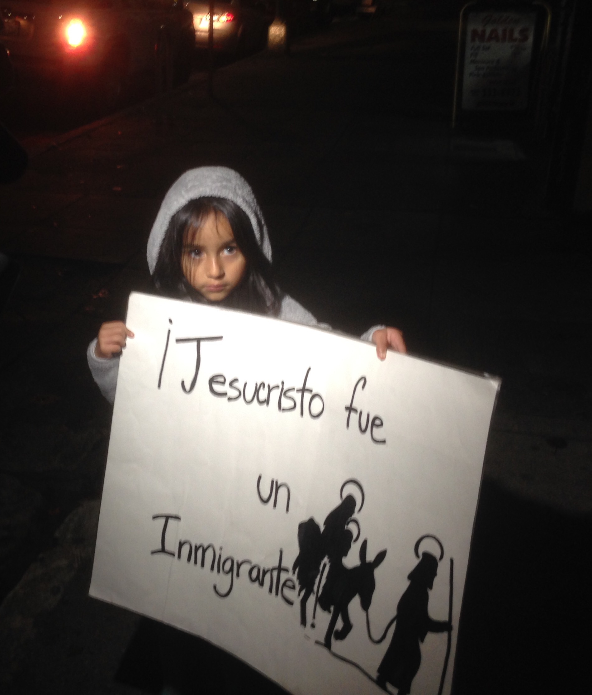 Camila and sign (Bill Joyce photo)