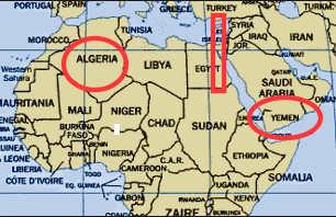 Map of ME countries of Ss