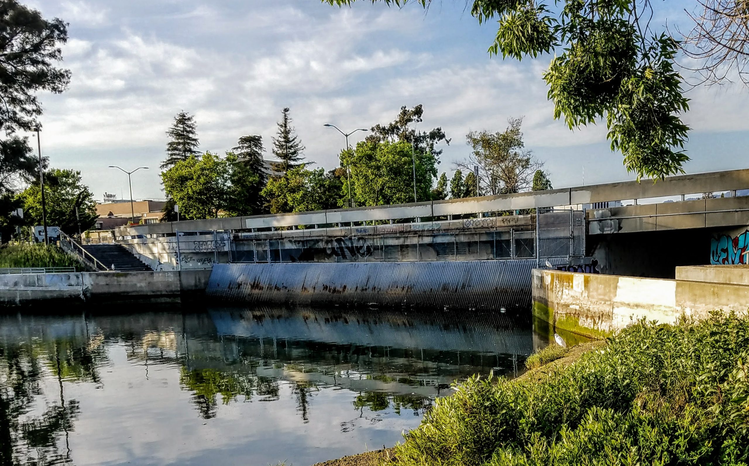 7th Street bridge and floodgate
