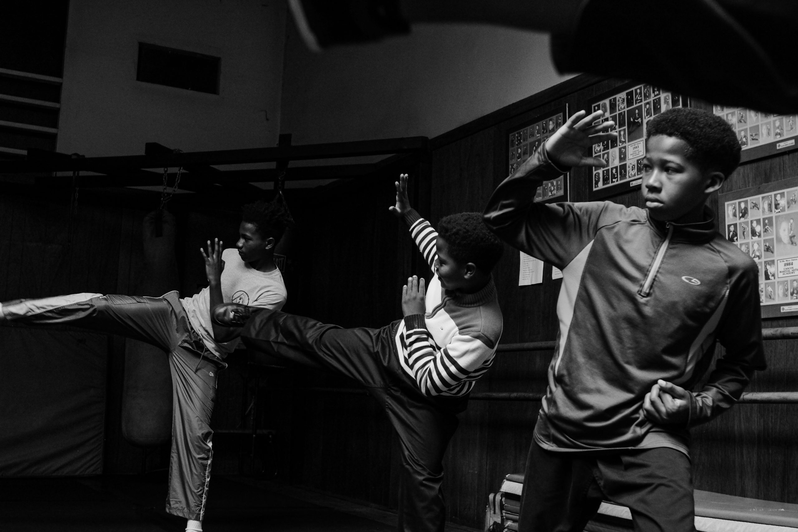 Owens students practice kicks