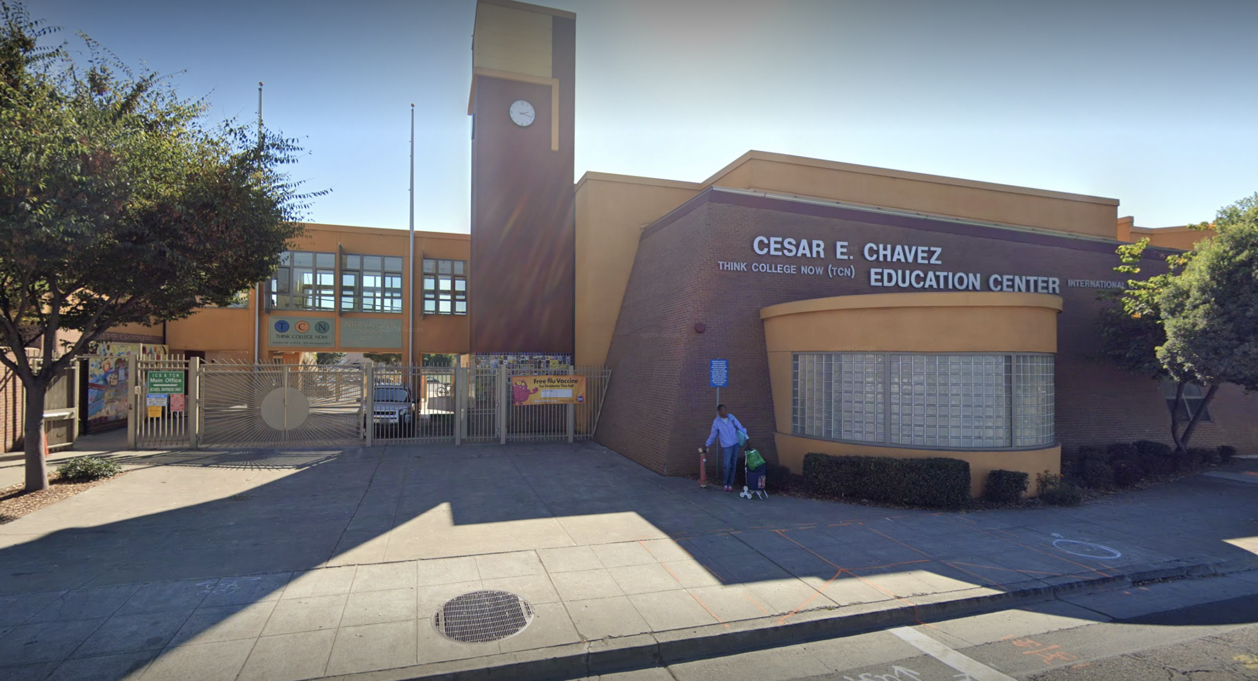 An image of a brick colored school building.