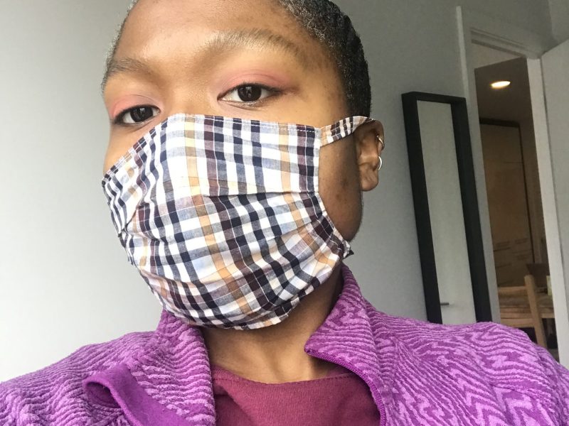 picture of iris crawford wearing mask
