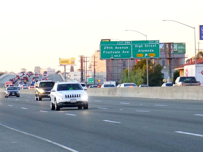 the busy 880 freeway in Oakland
