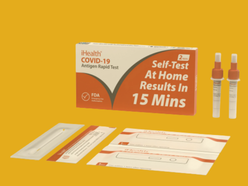 Photo of at-home rapid COVID-19 test kit