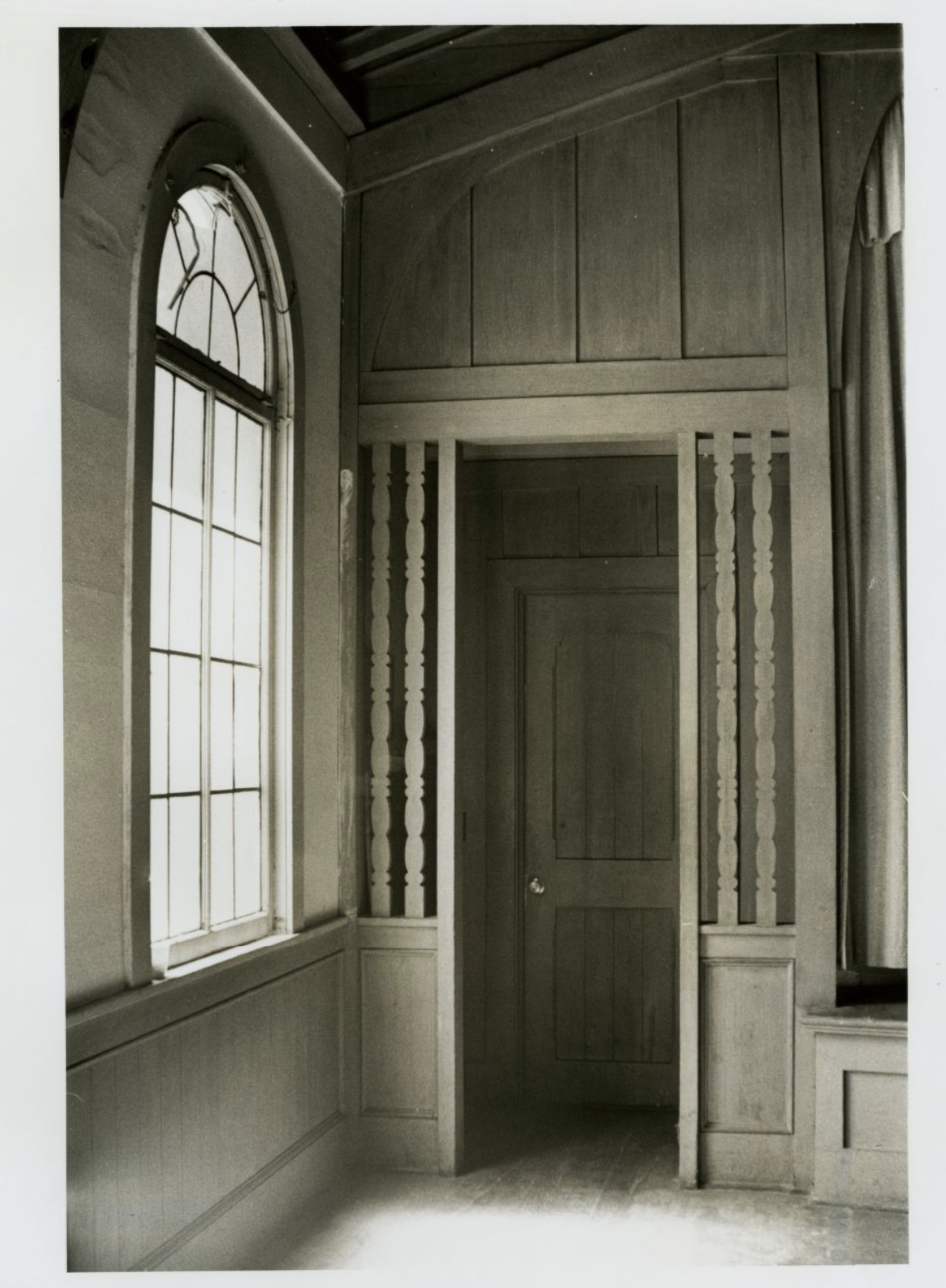 inside of a beautiful church with arched windows